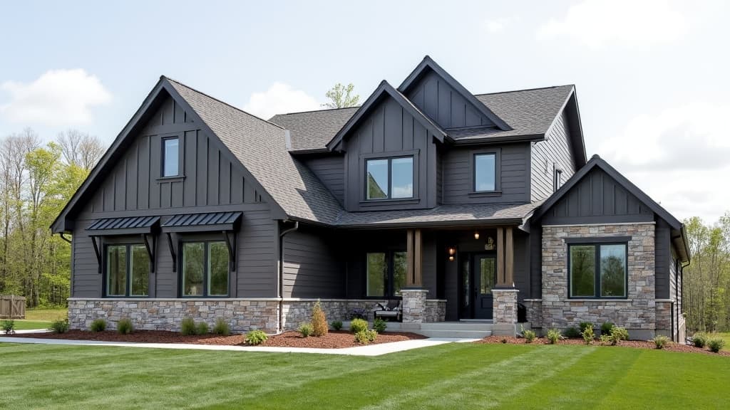 Modern Farmhouse Exterior in Smithtown