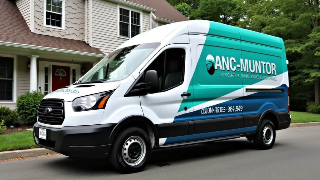 Long Island Siding Co branded service vehicle